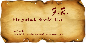 Fingerhut Rozália névjegykártya