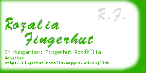 rozalia fingerhut business card